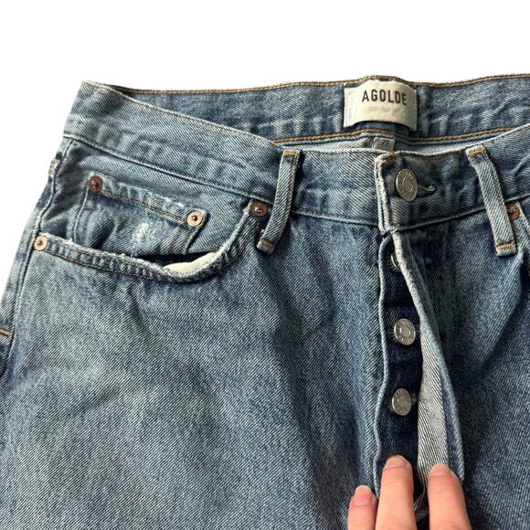 AGOLDE Lana Straight Jean Backdrop Distressed - Picture 5 of 10